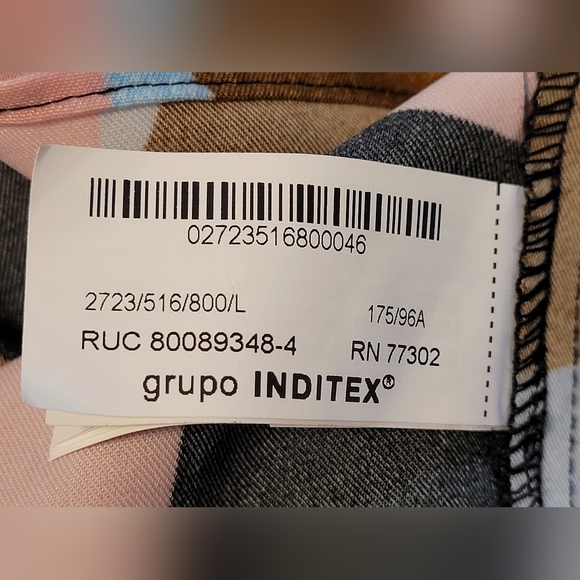 Zara Multicolor Graphic Feather-Hem Crop Top Size Large - Picture 7 of 8